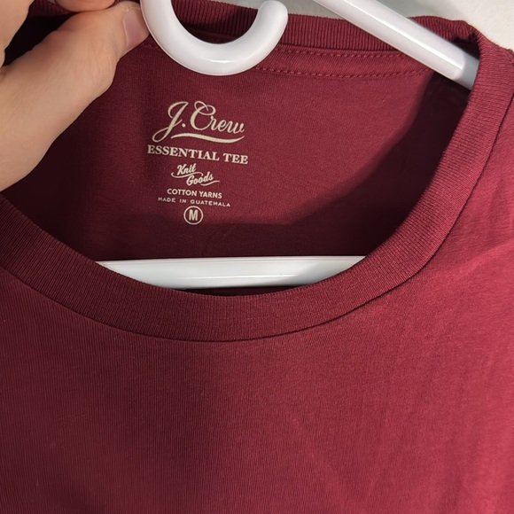 J. Crew Men's Medium Burgundy Long Sleeve Essential Tee NWT - Picture 4 of 7